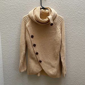 Cream/Tan Turtle Neck Sweater Size Small
